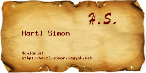 Hartl Simon névjegykártya